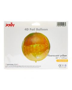 Globo metálico amarillo tornasol