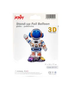 Globo metálico astronauta 3D