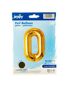 Globo metálico número 0