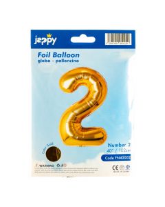 Globo metálico dorado