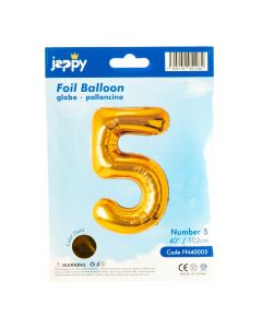 Globo metálico dorado