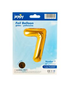 Globo metálico dorado