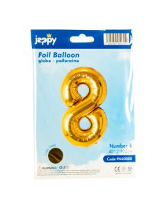 Globo metálico número 8