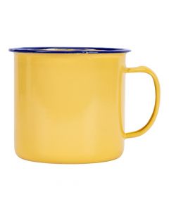 Jarra metálica 10cm amarillo y azul