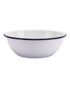 Bowl loza liso 16cm blanco y azul