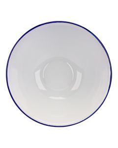 Bowl loza liso 20cm blanco y azul