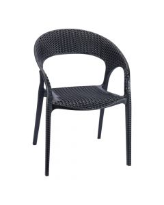 Silla plástica con brazo 60x60x82