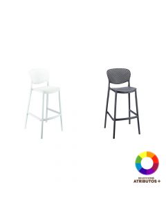 Silla plástica alta perforada Surtido