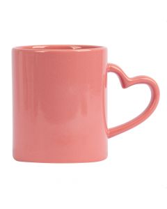 Jarra cerámica lisa con asa forma corazón 9.5x8cm 310ml 