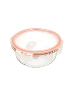 Tupper almacenamiento vidrio con tapa 970ml coral