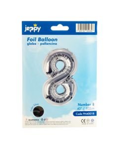 Globo metálico número 8