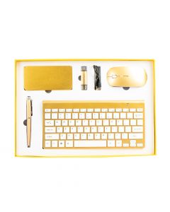 Accesorio computo 6pzas dorado