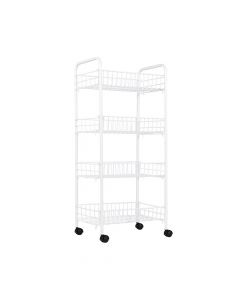 Organizador metálico 4 estantes con ruedas
