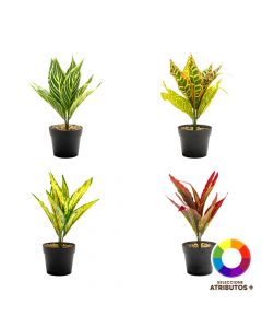 Planta artificial con maceta