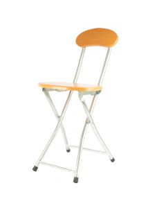 Silla madera plegable con marco metálico