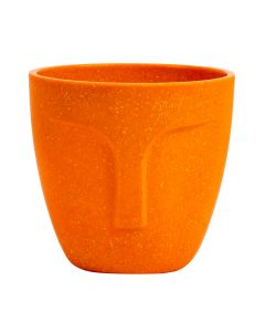 Maceta con relieve naranja