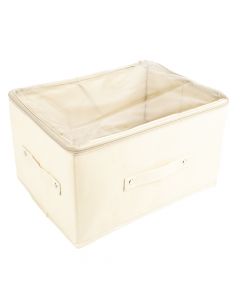 Caja organizadora tela plegable beige