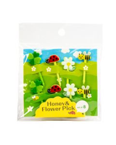 Tenedor plástico para fruta abeja 8und