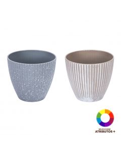 Maceta plástica estampada