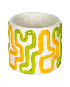 Maceta cerámica redonda decorativa