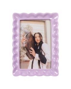 Portarretrato relieve ondulado lila