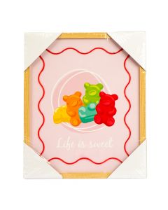 Cuadro decorativo estampado con luz led