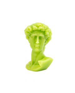 Candela forma rostro david con relieve verde