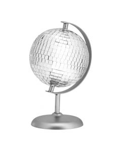 Bola disco plateada compacta