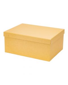Caja cartón beige rectangular