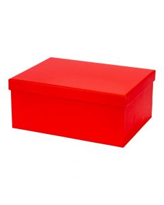 Caja cartón roja rectangular