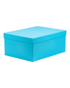 Caja cartón rectangular celeste