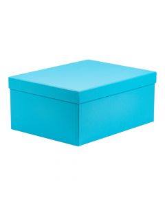 Caja rectangular celeste