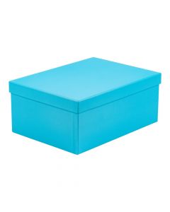 Caja cartón rectangular celeste