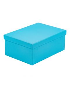 Caja cartón rectangular celeste