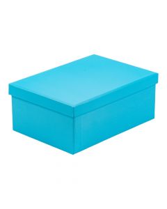 Caja cartón rectangular celeste