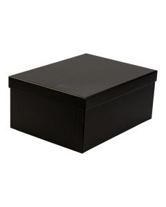 Caja cartón negra con tapa