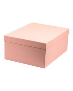 Caja cartón rectangular rosada