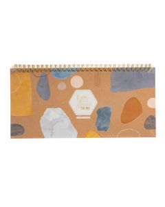Libreta espiral lisa con estampado multicolor