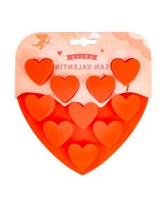 Molde silicón figura corazón surtido