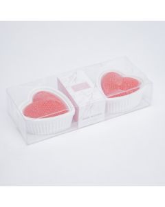 Candela aromática forma corazón 7.5x7.5x3cm 2pzas surtido