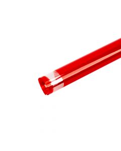 Papel plástico rojo y transparente