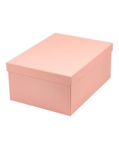 Caja cartón rectangular rosada