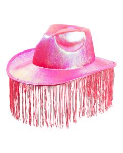 Sombrero vaquero rosado tornasol