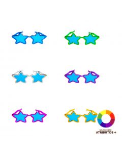 Lente plástico figura estrella