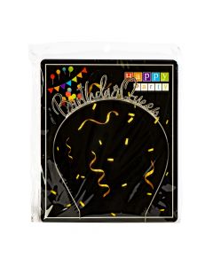 Diadema birthday queen 17cm plateado