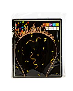 Diadema birthday queen 17cm oro rosa