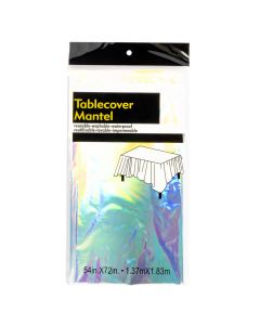 Mantel para mesa 1.83x1.37m tornasol plateado