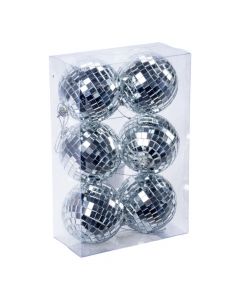 Bola plástica decorativa plateada