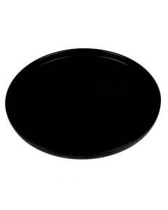 Plato porcelana plano redondo negro
