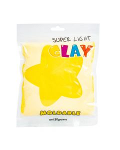 Foamy moldeable super light clay liso 50g amarillo